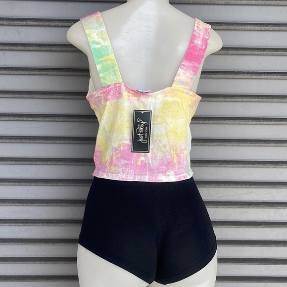 Just Polly Tie Die Sleeveless Top Size L - Picture 4 of 5